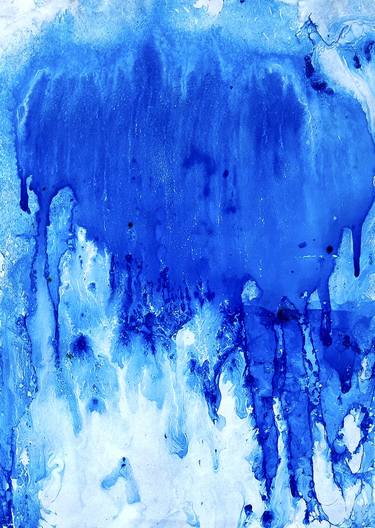 Blue waterfall,abstract art, experiment N15 thumb