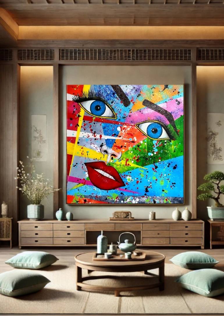 Original Surrealism Abstract Painting by Urszula Kozinska