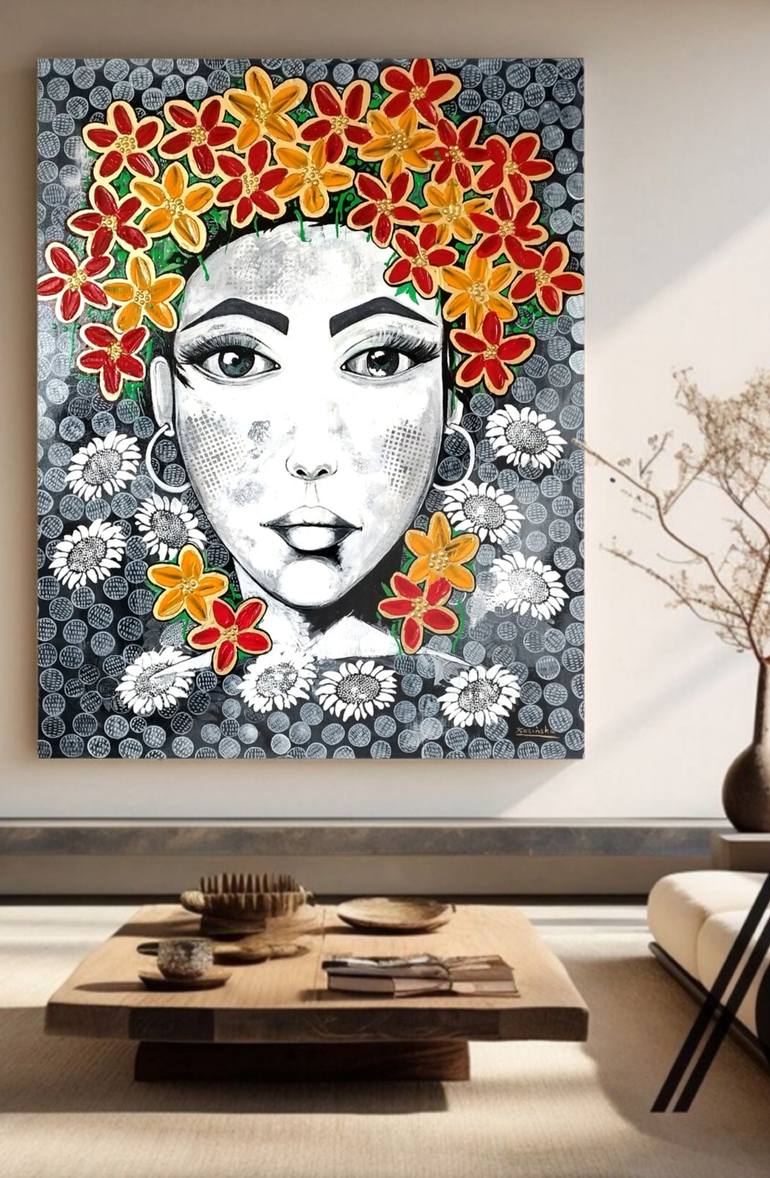 Original Abstract People Painting by Urszula Kozinska