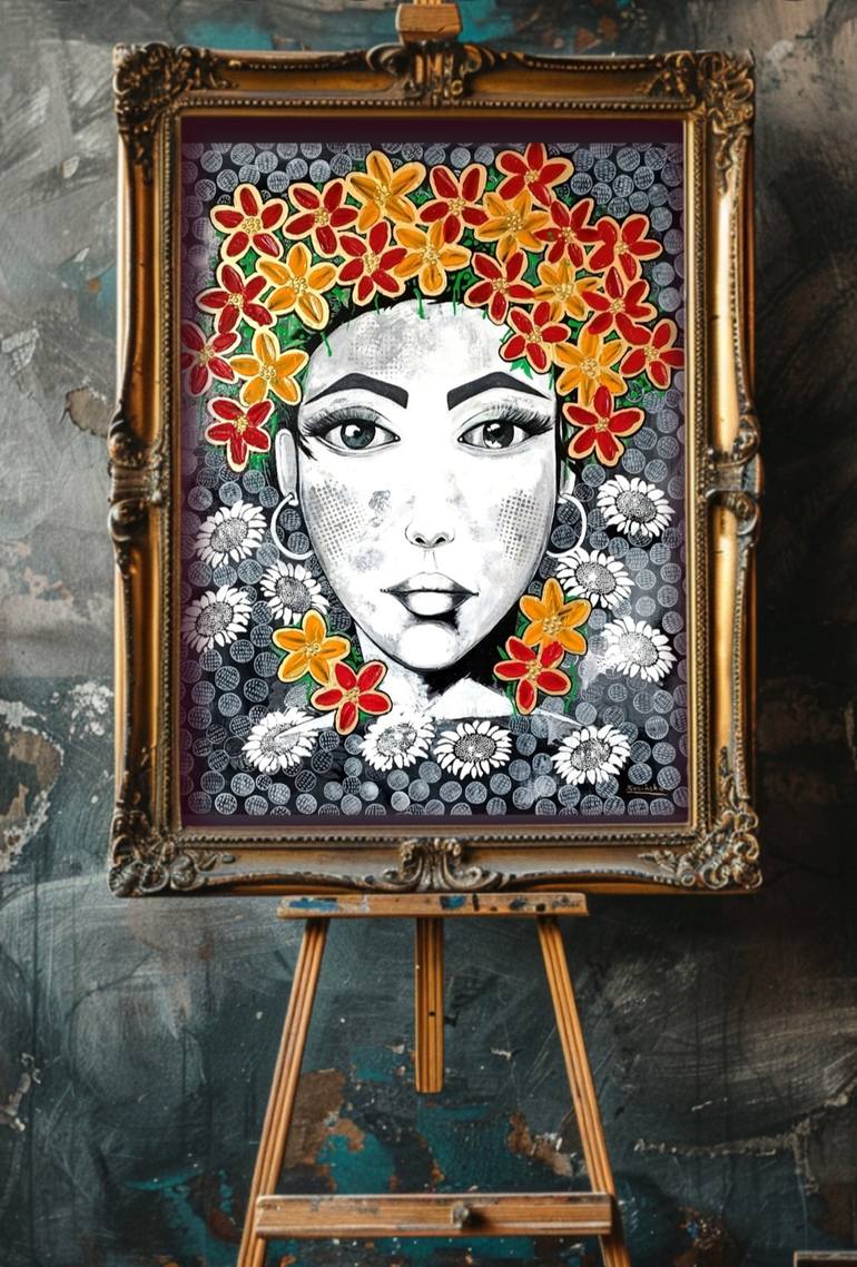 Original Abstract People Painting by Urszula Kozinska