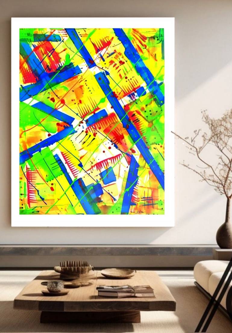 Original Abstract Expressionism Abstract Painting by Urszula Kozinska