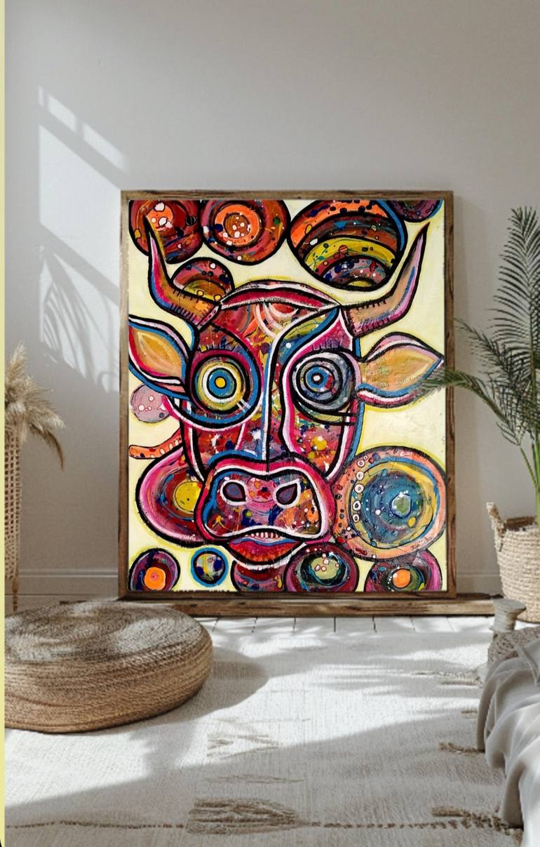 Original Surrealism Abstract Painting by Urszula Kozinska