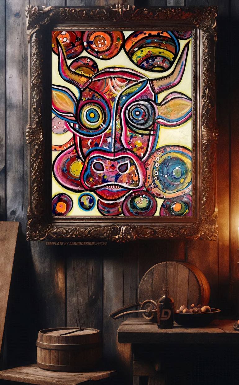 Original Surrealism Abstract Painting by Urszula Kozinska