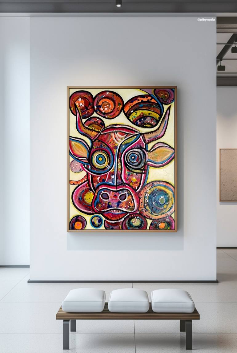 Original Surrealism Abstract Painting by Urszula Kozinska