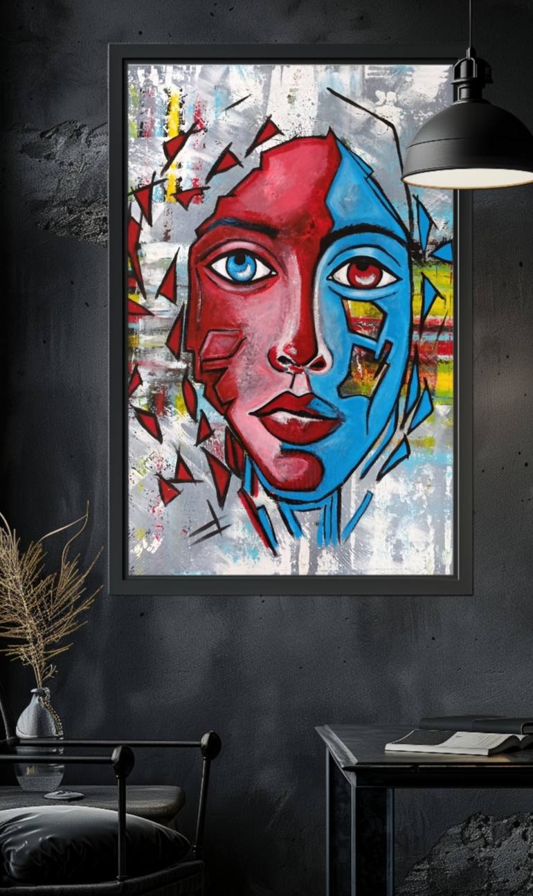 Original Surrealism Abstract Painting by Urszula Kozinska