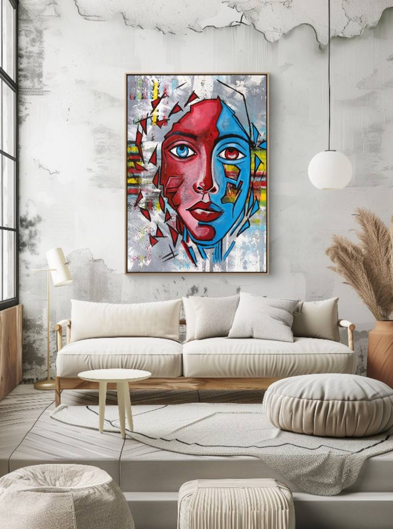 Original Surrealism Abstract Painting by Urszula Kozinska