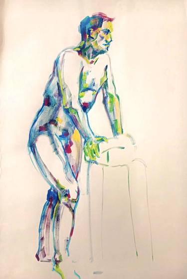 Original Pop Art Nude Paintings by Konstantin Lakstigal