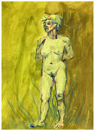 Print of Impressionism Nude Mixed Media by Konstantin Lakstigal