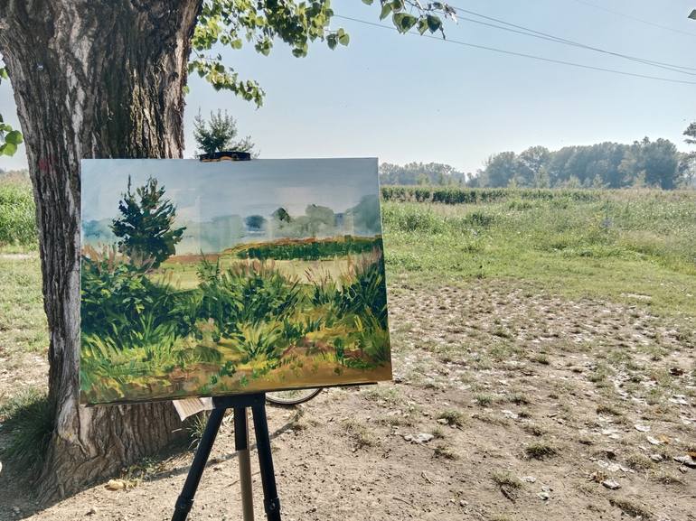 Original Impressionism Landscape Painting by Konstantin Lakstigal