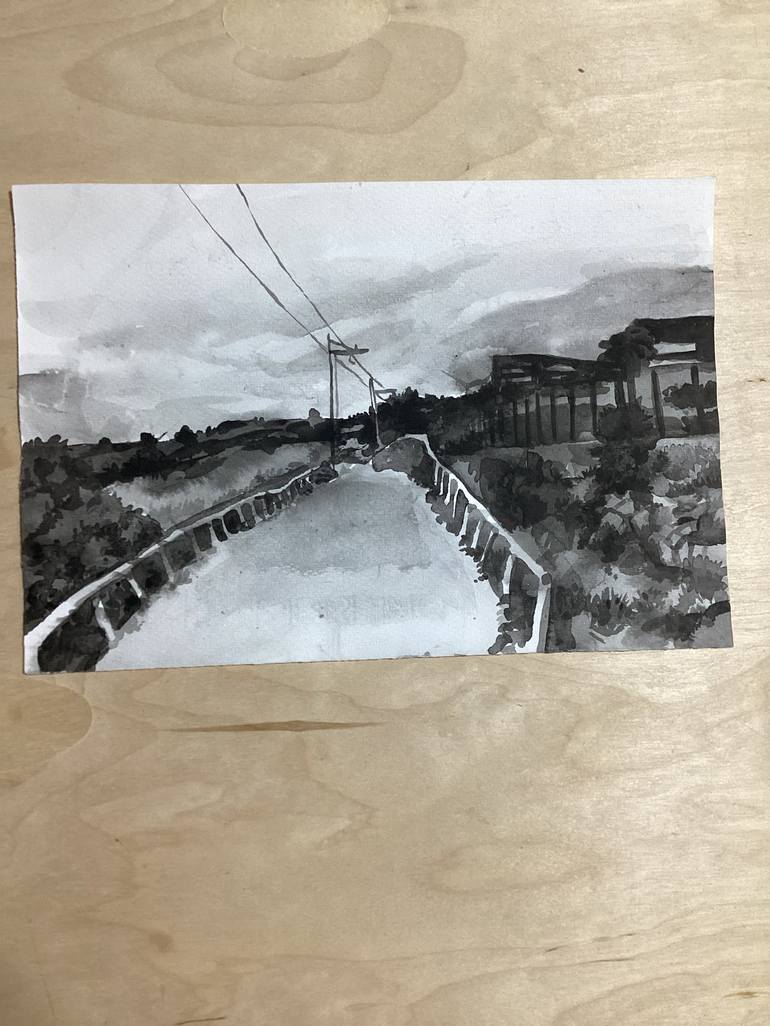 Original Realism Landscape Drawing by Konstantin Lakstigal