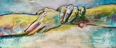Original Expressionism Love Painting by Konstantin Lakstigal