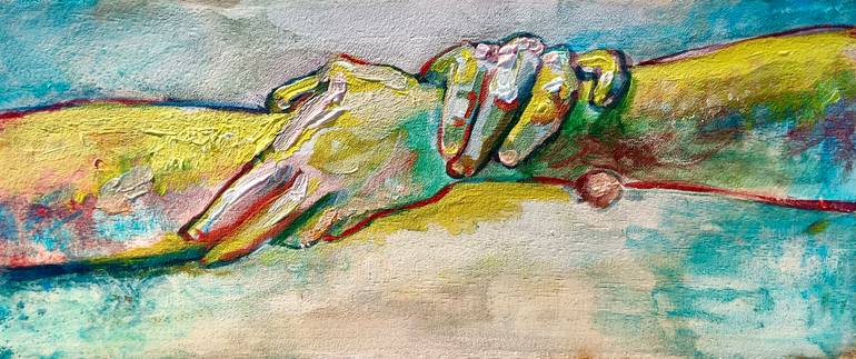 Original Love Painting by Konstantin Lakstigal | Expressionism Art on Wood | I remember the smell of your perfume