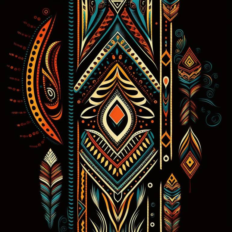 Tribal design, batik simple balan - Print