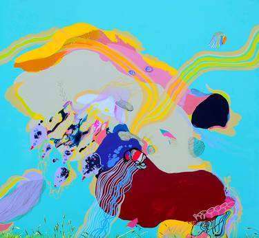 Original Abstract Expressionism Abstract Mixed Media by Cynthia Pareja Dubin