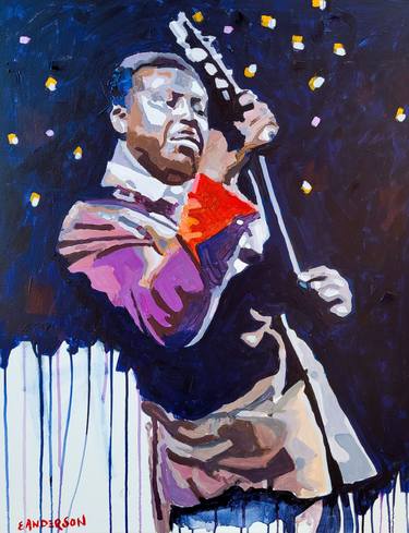 Original Impressionism Pop Culture/Celebrity Painting by Emmanuel Anderson