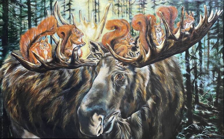 Original Animal Painting by Ulrika Muller