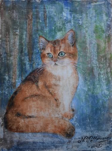 Print of Cats Paintings by Natalia Pettersson