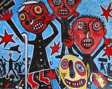 Original Expressionism People Paintings by David Reed