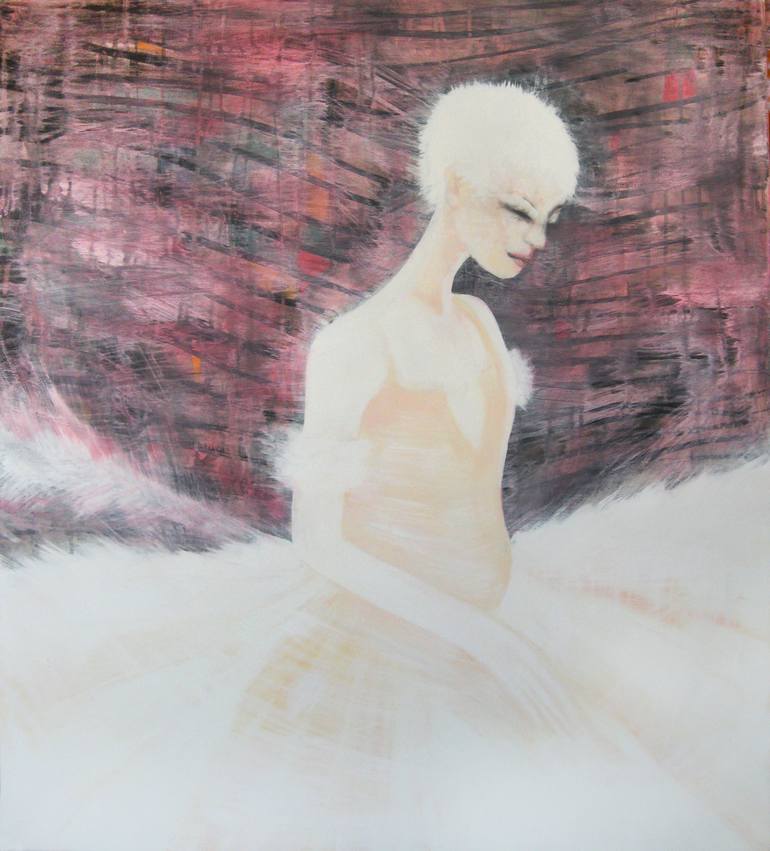 White swan Painting by Iveta Ducakova | Saatchi Art