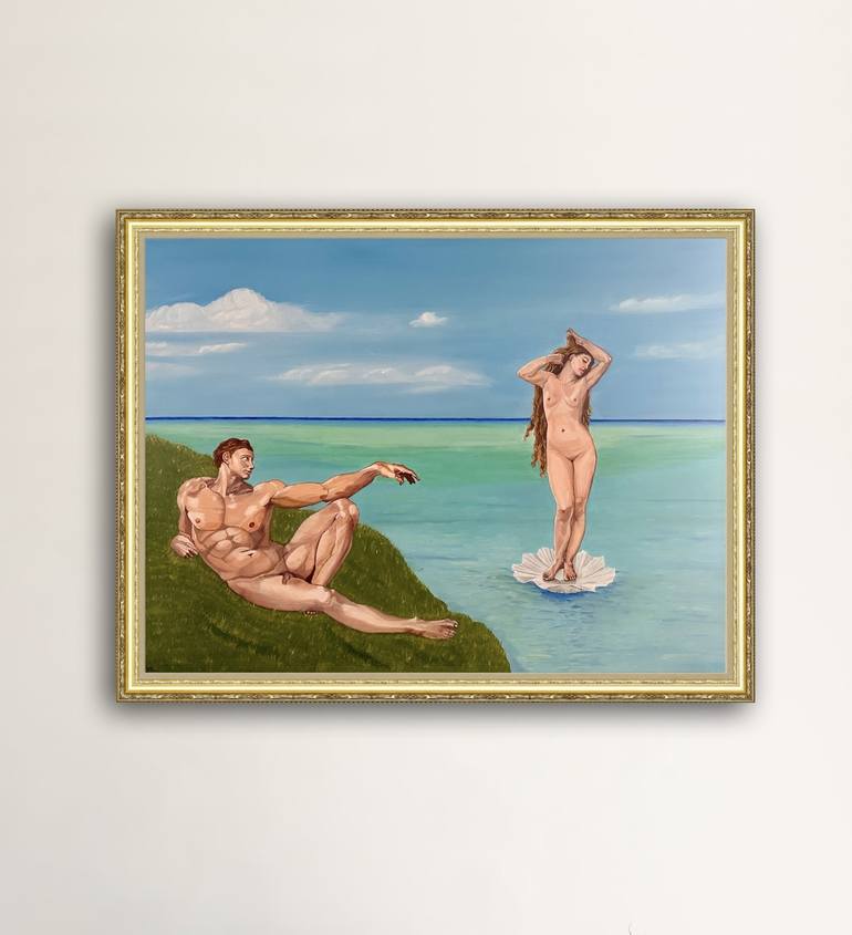 Original Contemporary Nude Painting by Yasemin Akturk