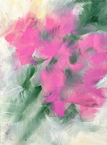 Original Abstract Floral Painting by Yasemin Akturk