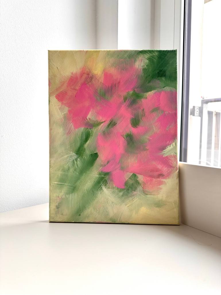 Original Abstract Floral Painting by Yasemin Akturk