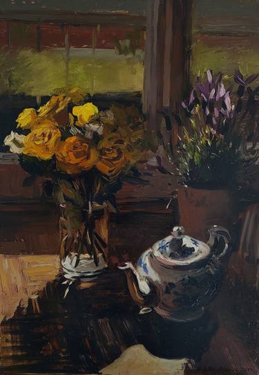 Yellow Roses and a Teapot thumb