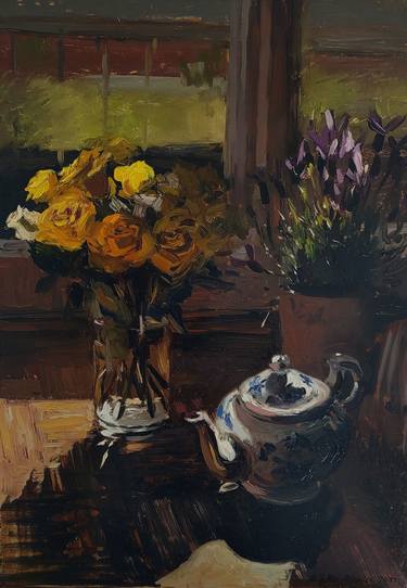 Original Impressionism Floral Paintings by Bartosz Korotkiewicz