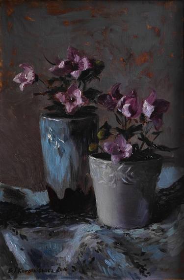 Original Impressionism Floral Paintings by Bartosz Korotkiewicz