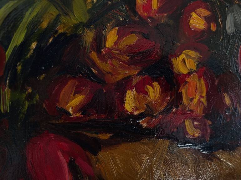 Original Impressionism Floral Painting by Bartosz Korotkiewicz