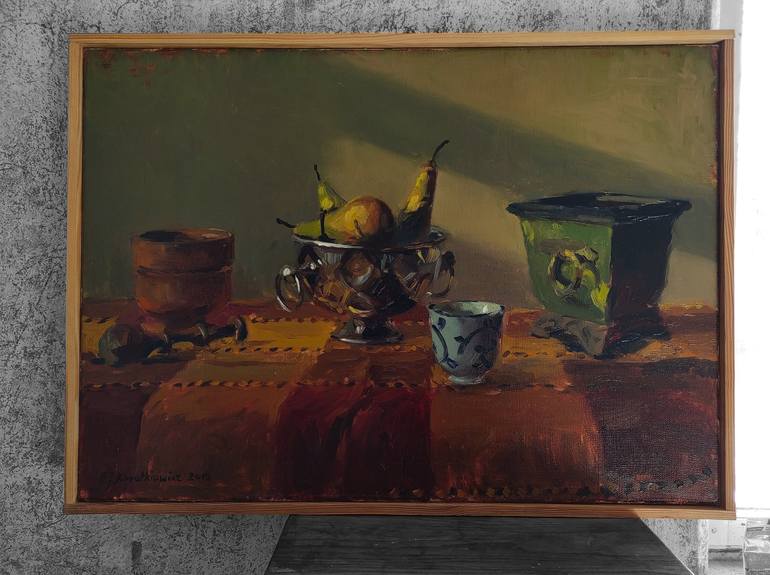 Original Impressionism Still Life Painting by Bartosz Korotkiewicz