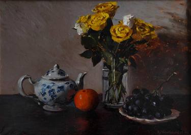 Original Impressionism Still Life Paintings by Bartosz Korotkiewicz