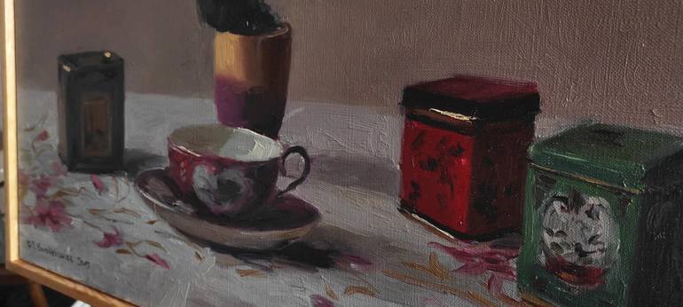 Original Impressionism Still Life Painting by Bartosz Korotkiewicz