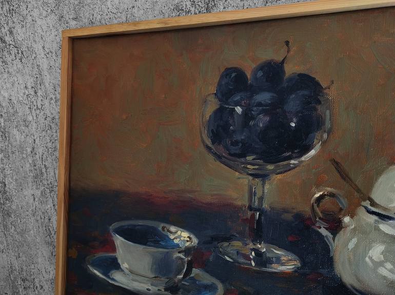 Original Impressionism Still Life Painting by Bartosz Korotkiewicz