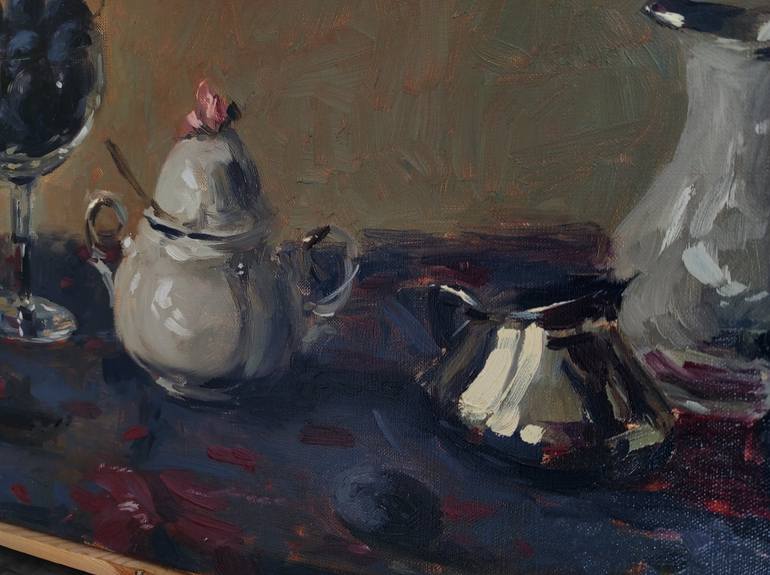 Original Impressionism Still Life Painting by Bartosz Korotkiewicz