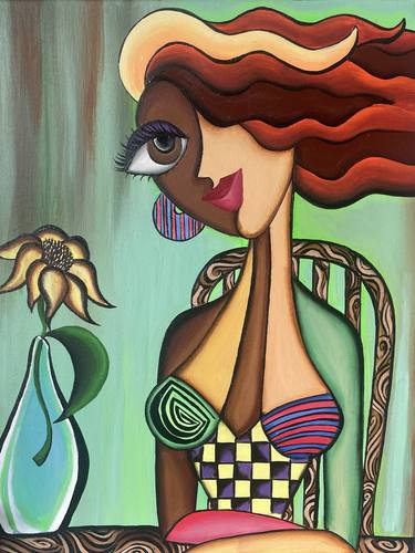 Original Cubism Women Paintings by Némesis Seoane