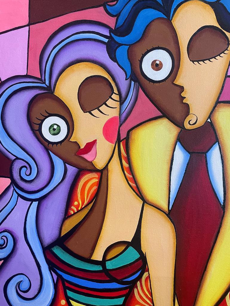 Original Abstract Love Painting by Némesis Seoane