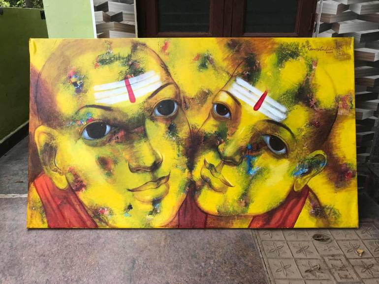 Original Abstract People Painting by Ramesh Terdal
