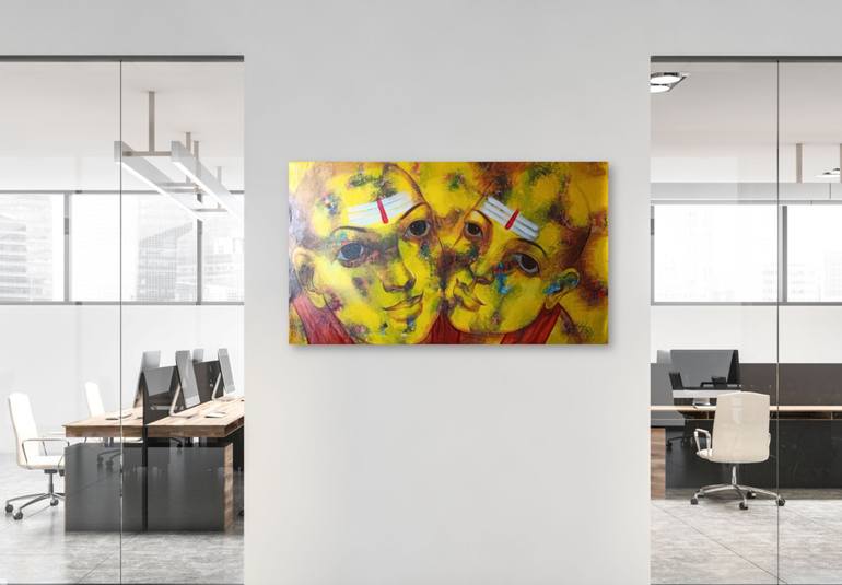 Original Abstract People Painting by Ramesh Terdal