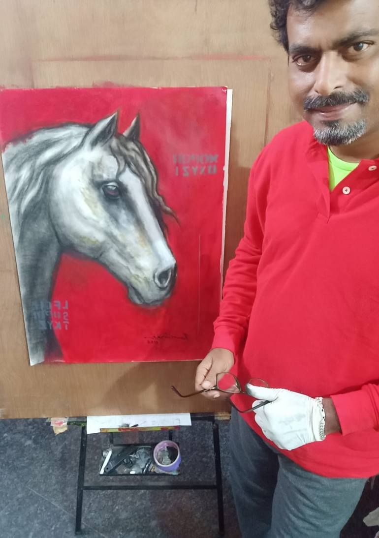 Original Contemporary Animal Drawing by Ramesh Terdal