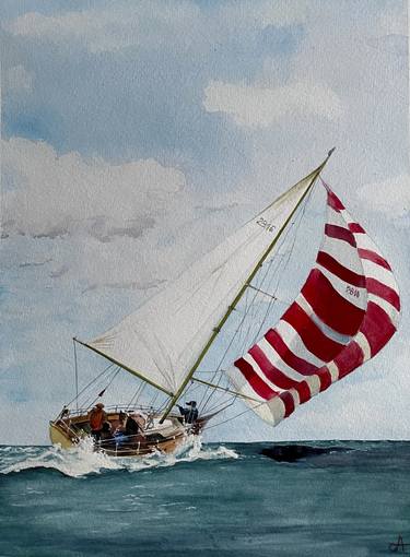 Print of Modern Yacht Paintings by Anna Zhdanyuk