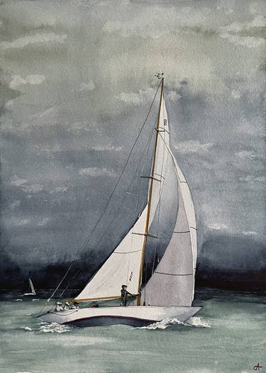 Print of Yacht Paintings by Anna Zhdanyuk