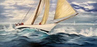 Original Yacht Paintings by Anna Zhdanyuk