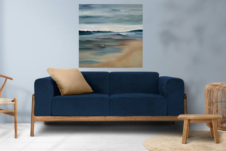 Original Abstract Beach Painting by Anna Zhdanyuk