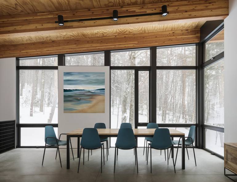 Original Abstract Beach Painting by Anna Zhdanyuk