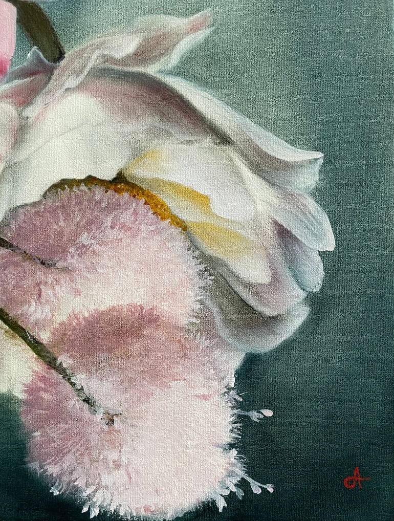 Original Abstract Floral Painting by Anna Zhdanyuk