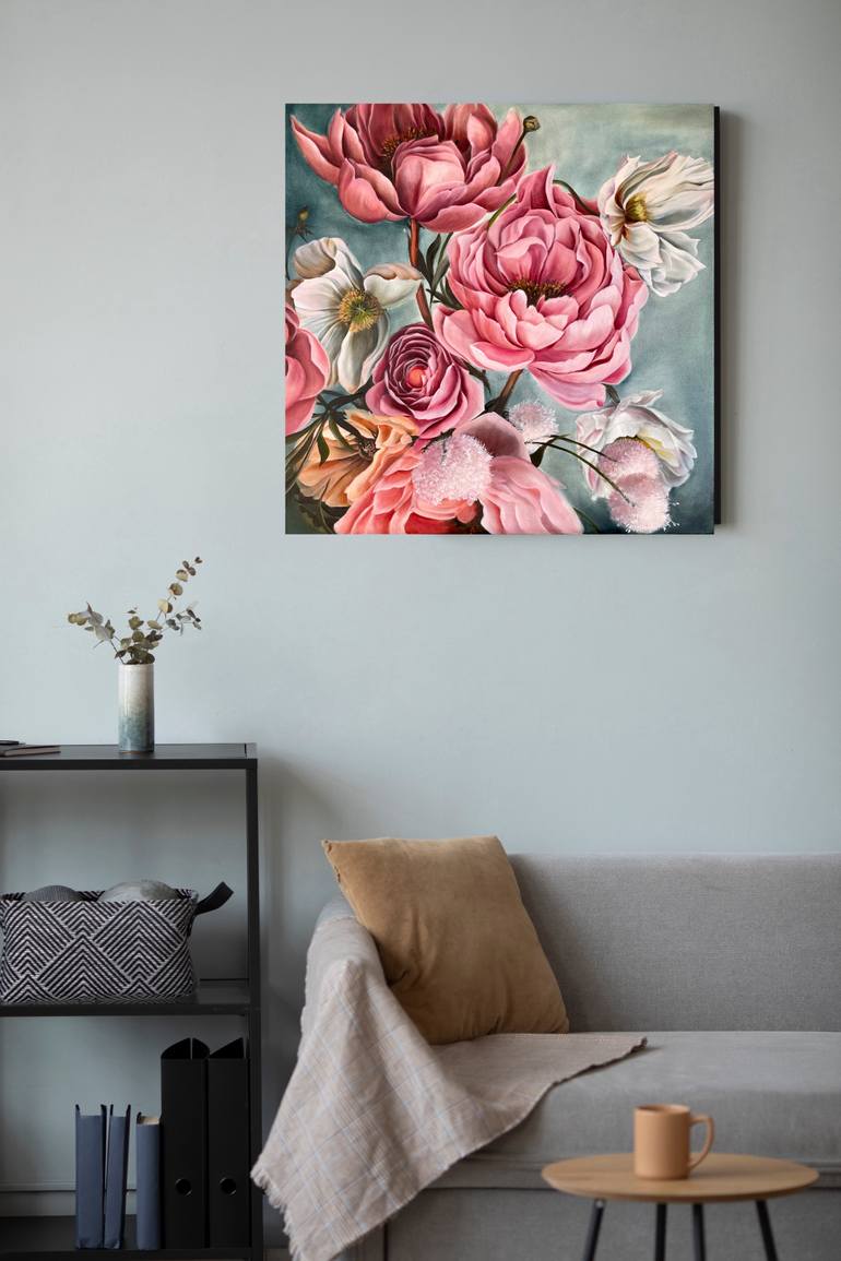 Original Abstract Floral Painting by Anna Zhdanyuk