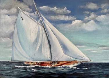 Original Fine Art Yacht Paintings by Anna Zhdanyuk