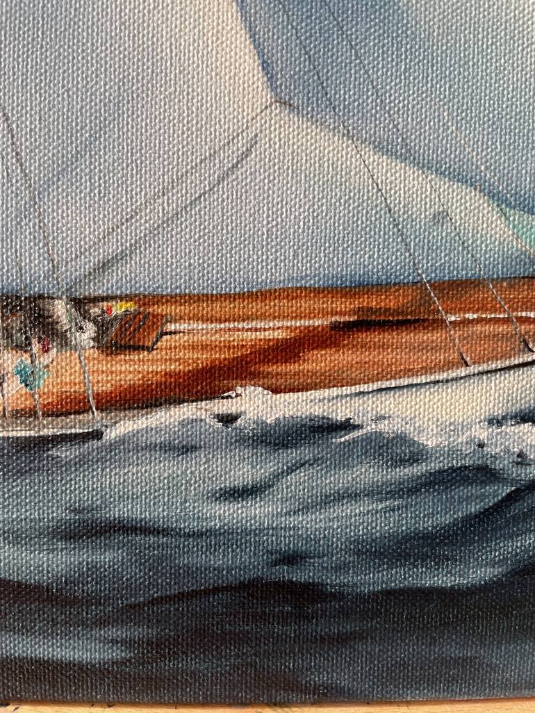 Original Yacht Painting by Anna Zhdanyuk