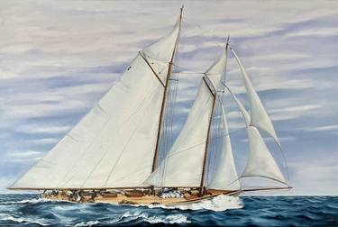 Original Yacht Paintings by Anna Zhdanyuk